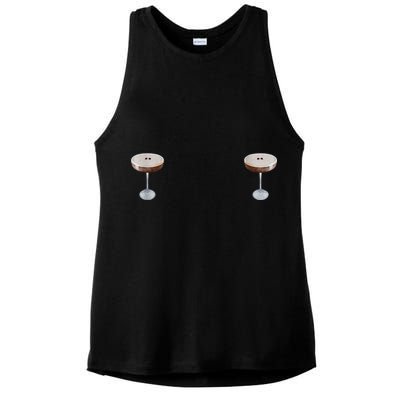 Espresso Martini Graphic Ladies PosiCharge Tri-Blend Wicking Tank