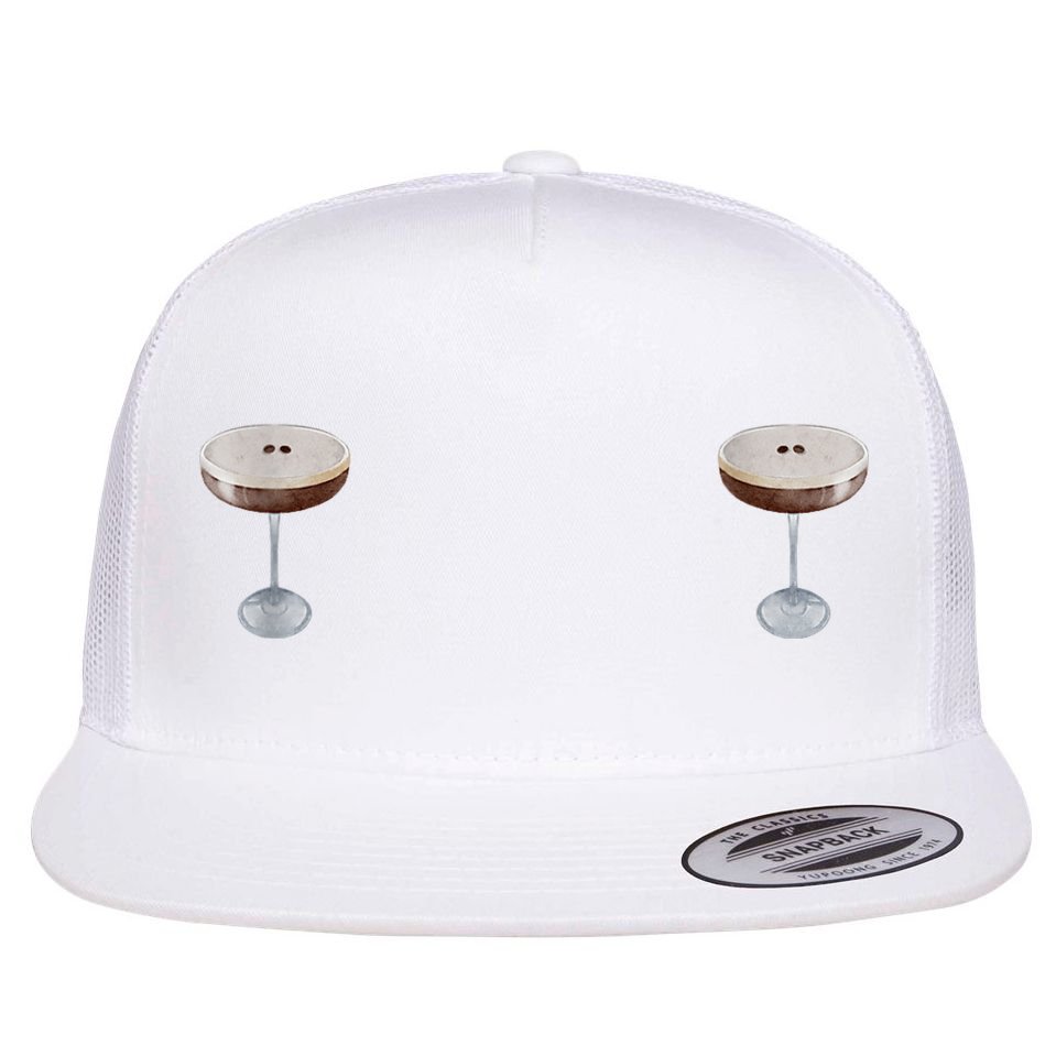 Espresso Martini Graphic Flat Bill Trucker Hat