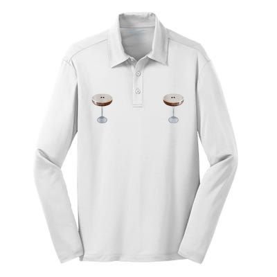 Espresso Martini Graphic Silk Touch Performance Long Sleeve Polo