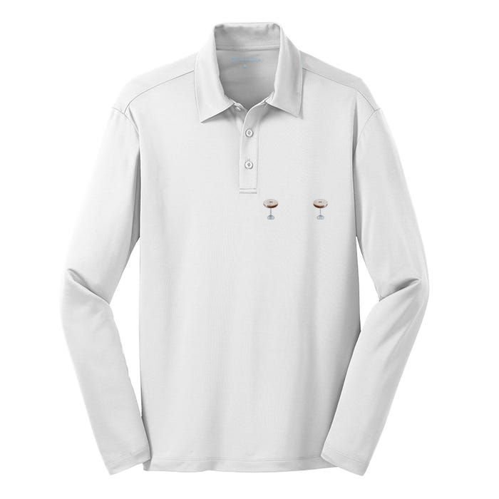 Espresso Martini Graphic Silk Touch Performance Long Sleeve Polo