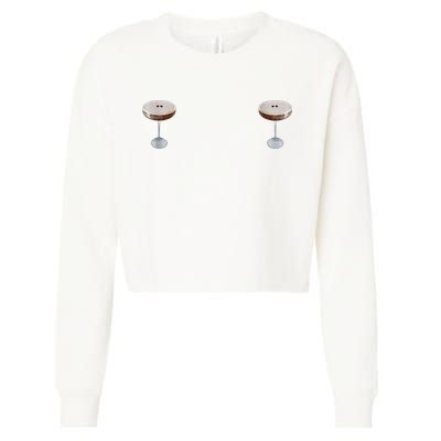 Espresso Martini Graphic Cropped Pullover Crew