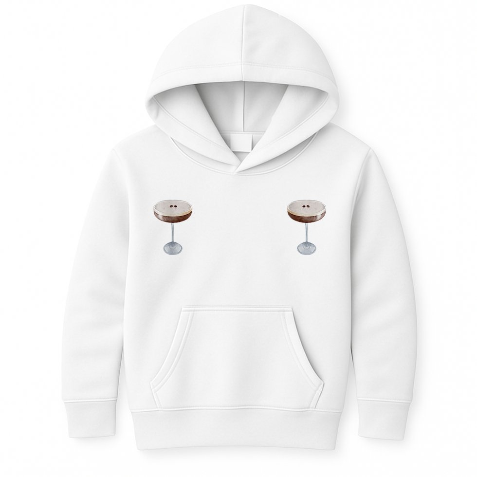 Espresso Martini Graphic Kids Hoodie