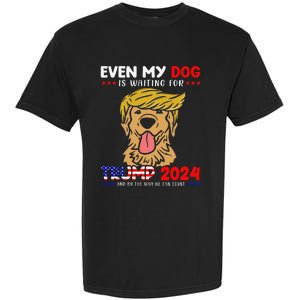 Even My Golden-Retriever Dog Is Waiting For Trump 2024 Tee Garment-Dyed Heavyweight T-Shirt