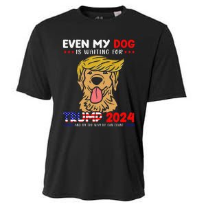 Even My Golden-Retriever Dog Is Waiting For Trump 2024 Tee Cooling Performance Crew T-Shirt