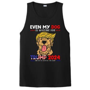 Even My Golden-Retriever Dog Is Waiting For Trump 2024 Tee PosiCharge Competitor Tank