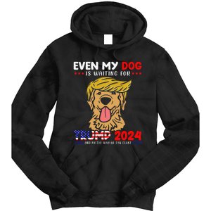 Even My Golden-Retriever Dog Is Waiting For Trump 2024 Tee Tie Dye Hoodie