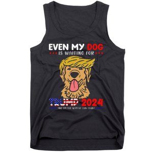 Even My Golden-Retriever Dog Is Waiting For Trump 2024 Tee Tank Top