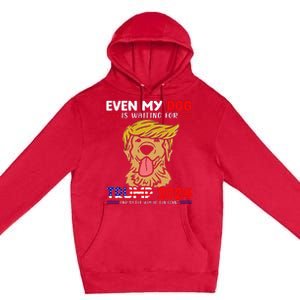 Even My Golden-Retriever Dog Is Waiting For Trump 2024 Tee Premium Pullover Hoodie