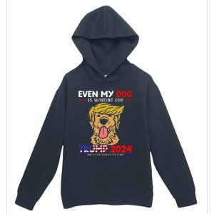 Even My Golden-Retriever Dog Is Waiting For Trump 2024 Tee Urban Pullover Hoodie