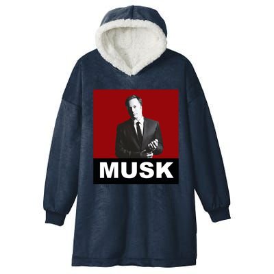 Elon Musk Gift Hooded Wearable Blanket