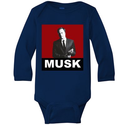 Elon Musk Gift Baby Long Sleeve Bodysuit