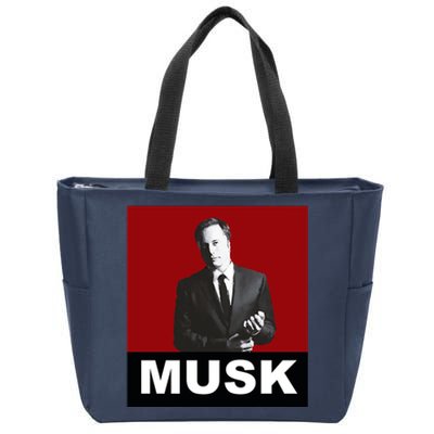 Elon Musk Gift Zip Tote Bag