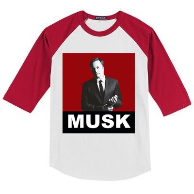 Elon Musk Gift Kids Colorblock Raglan Jersey