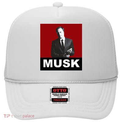 Elon Musk Gift High Crown Mesh Back Trucker Hat