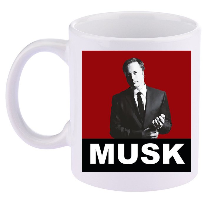 Elon Musk Gift 11oz C Handle Ceramic Mug
