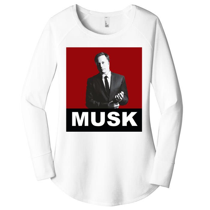 Elon Musk Gift Women's Perfect Tri Tunic Long Sleeve Shirt