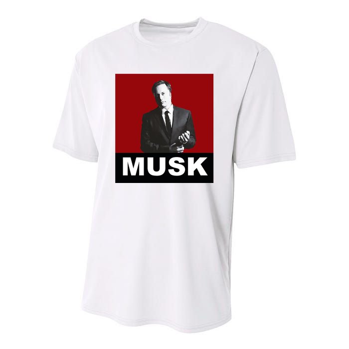 Elon Musk Gift Youth Performance Sprint T-Shirt