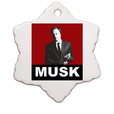 Elon Musk Gift Ceramic Star Ornament