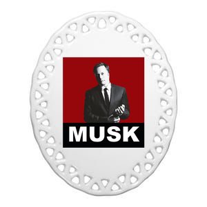 Elon Musk Gift Ceramic Oval Ornament