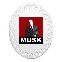 Elon Musk Gift Ceramic Oval Ornament