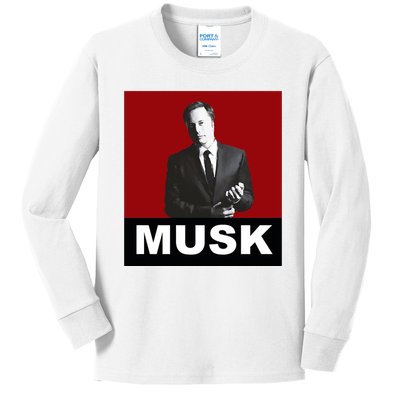 Elon Musk Gift Kids Long Sleeve Shirt