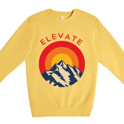 Elevate Mountains Gift Premium Crewneck Sweatshirt