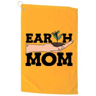 Earth Mom Gardening Plant Earth Day Planting Mother Gift Platinum Collection Golf Towel