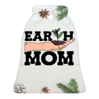 Earth Mom Gardening Plant Earth Day Planting Mother Gift Ceramic Bell Ornament