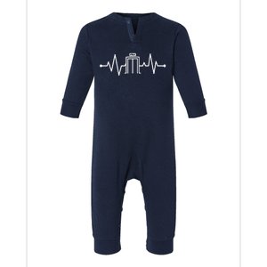 Elevator Mechanic Heartbeat Elevator Repair Infant Fleece One Piece