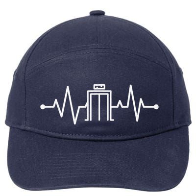 Elevator Mechanic Heartbeat Elevator Repair 7-Panel Snapback Hat