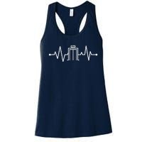 Elevator Mechanic Heartbeat Elevator Repair Women's Racerback Tank