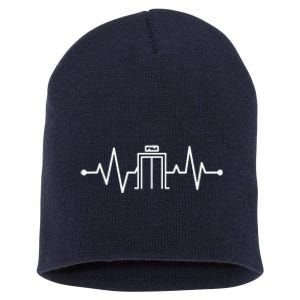 Elevator Mechanic Heartbeat Elevator Repair Short Acrylic Beanie