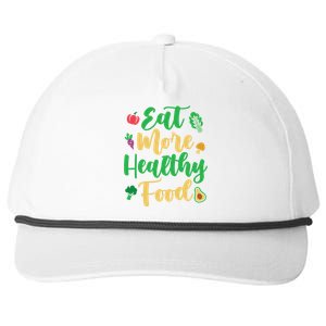 Eat More Healthy Food For Vegan Vegetable Vegetarian Gift Snapback Five-Panel Rope Hat