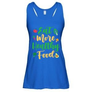 Eat More Healthy Food For Vegan Vegetable Vegetarian Gift Ladies Essential Flowy Tank