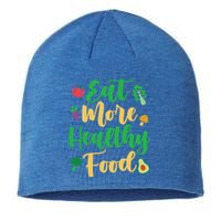 Eat More Healthy Food For Vegan Vegetable Vegetarian Gift Sustainable Beanie