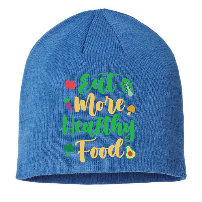 Eat More Healthy Food For Vegan Vegetable Vegetarian Gift Sustainable Beanie