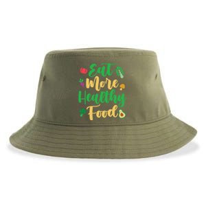 Eat More Healthy Food For Vegan Vegetable Vegetarian Gift Sustainable Bucket Hat