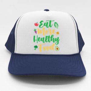 Eat More Healthy Food For Vegan Vegetable Vegetarian Gift Trucker Hat