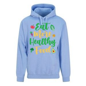 Eat More Healthy Food For Vegan Vegetable Vegetarian Gift Unisex Surf Hoodie