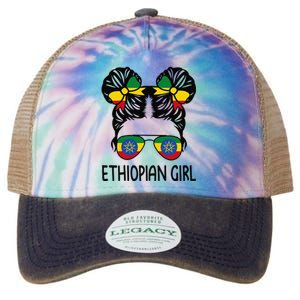 Ethiopian Messy Hair Ethiopia Pride Patriotic Legacy Tie Dye Trucker Hat