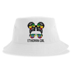 Ethiopian Messy Hair Ethiopia Pride Patriotic Sustainable Bucket Hat