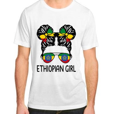 Ethiopian Messy Hair Ethiopia Pride Patriotic Adult ChromaSoft Performance T-Shirt