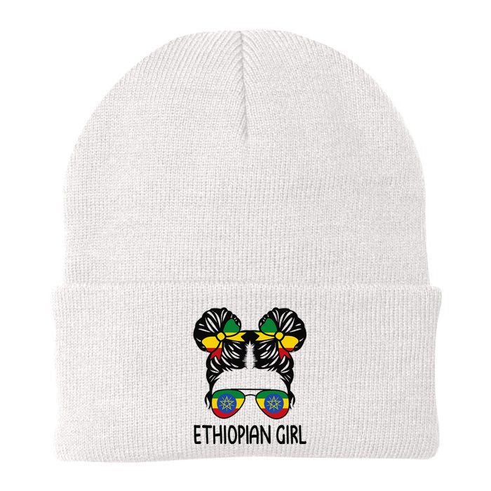 Ethiopian Messy Hair Ethiopia Pride Patriotic Knit Cap Winter Beanie