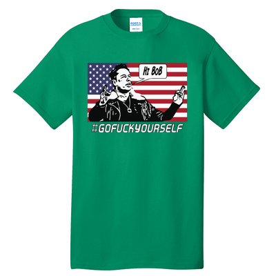 Elon Musk Hi Bob Gofuckyourself Usa Flag Tall T-Shirt