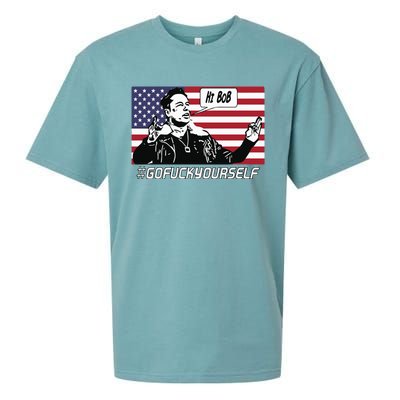 Elon Musk Hi Bob Gofuckyourself Usa Flag Sueded Cloud Jersey T-Shirt