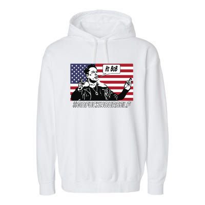 Elon Musk Hi Bob Gofuckyourself Usa Flag Garment-Dyed Fleece Hoodie