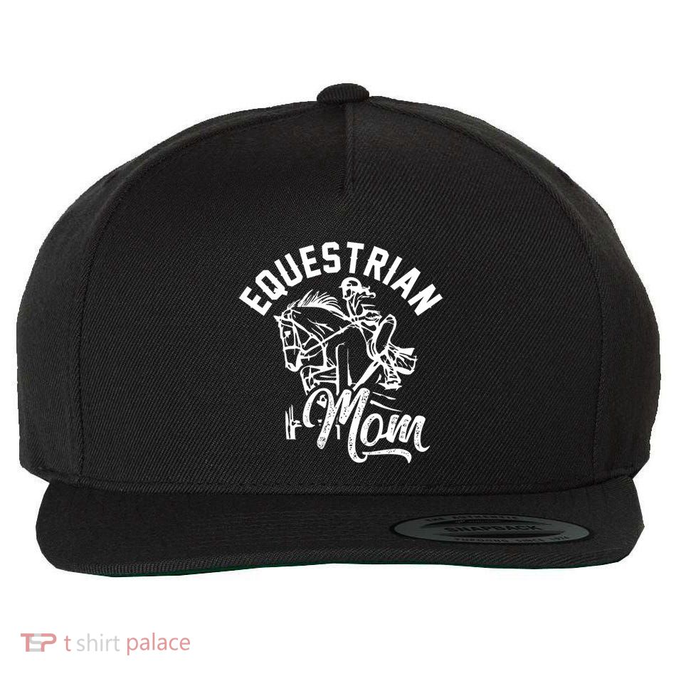 Equestrian Mom Horse Show Horseback Riding Gift For Moms Gift Wool Snapback Cap