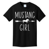 Equestrian Mustang Horse Girl Horses Lover Riding Racing Kids T-Shirt