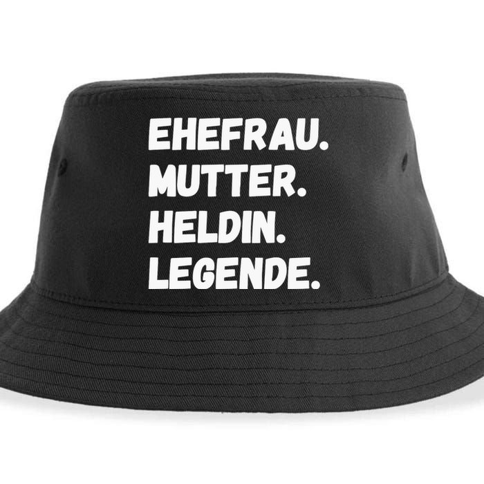 Ehefrau Mutter Heldin Legende Sustainable Bucket Hat