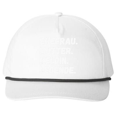 Ehefrau Mutter Heldin Legende Snapback Five-Panel Rope Hat